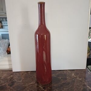 Crimson Ceramic Vase 17" Tall